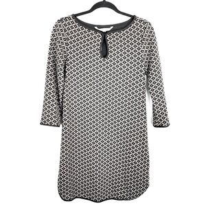 Max Studio Textured Knit Keyhole Neckline Mini Dress